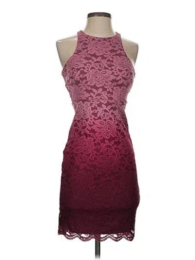 Pre-owned Sequin Hearts Cocktail Dress In Burgundy