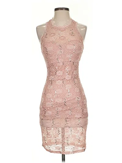 Pre-owned Sequin Hearts Cocktail Dress In Pink