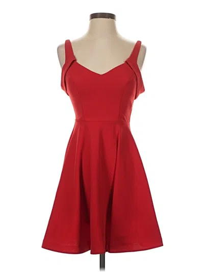Pre-owned Sequin Hearts Cocktail Dress In Red