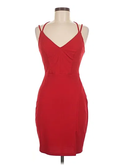Pre-owned Sequin Hearts Cocktail Dress In Red