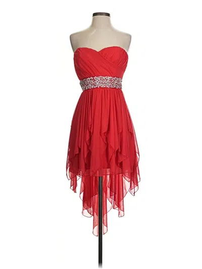 Pre-owned Sequin Hearts Cocktail Dress In Red