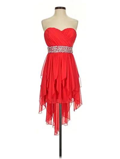 Pre-owned Sequin Hearts Cocktail Dress In Red