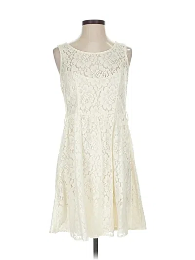 Pre-owned Sequin Hearts Cocktail Dress In White