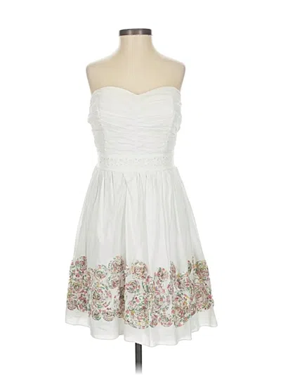 Pre-owned Sequin Hearts Cocktail Dress In White