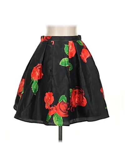 Pre-owned Sequin Hearts Formal Skirt In Black