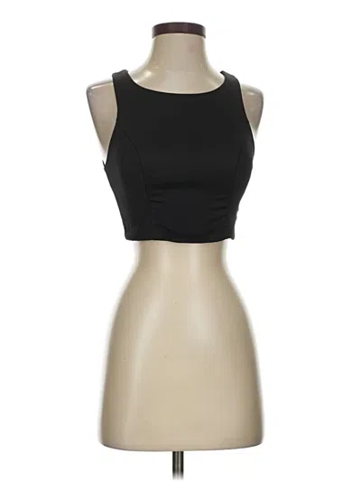Pre-owned Sequin Hearts Sleeveless Top Black Halter Neckline Tops
