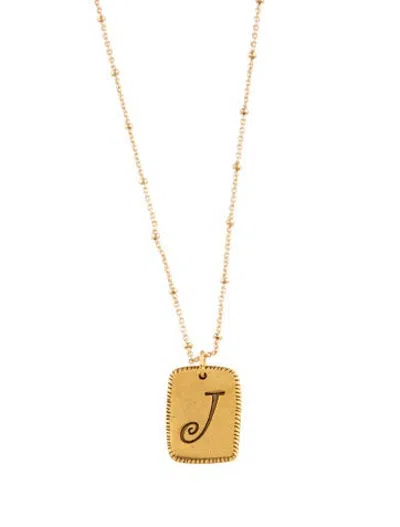 Pre-owned Sequin 'j' Long Chain Pendant Necklace, 34.75" In Multicolor