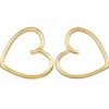 Sequin Sculpted Heart Stud Earrings In Gold