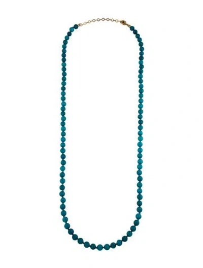 Pre-owned Sequin Stone Bead Strand Necklace, 36.5" In Multicolor