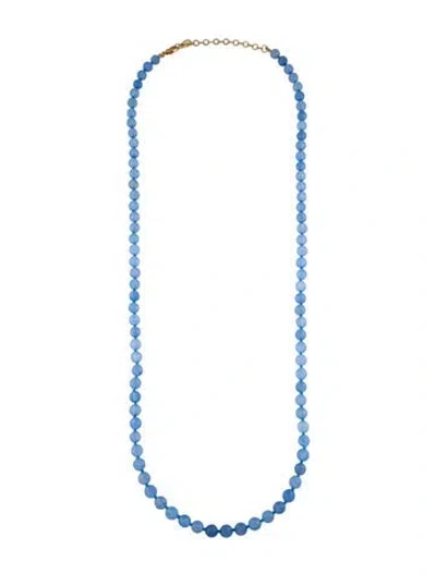 Pre-owned Sequin Stone Bead Strand Necklace, 37.25" In Multicolor