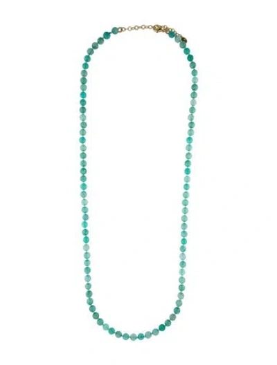 Pre-owned Sequin Stone Bead Strand Necklace, 37.25" In Multicolor