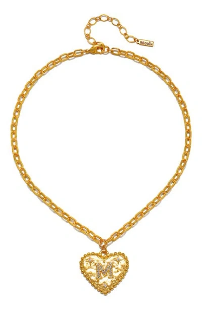 Sequin The Celeste Initial Pendant Necklace In Gold