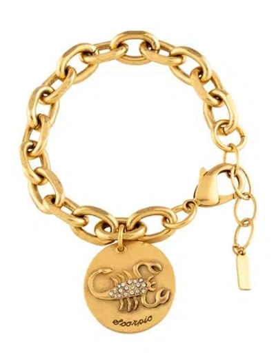 Pre-owned Sequin Zodiac Charm Bracelet, 7.25" In Multicolor
