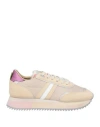 Serafini Woman Sneakers Beige Size 7 Textile Fibers, Leather In Beige