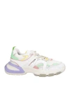 Serafini Woman Sneakers Light Green Size 8 Textile Fibers, Leather