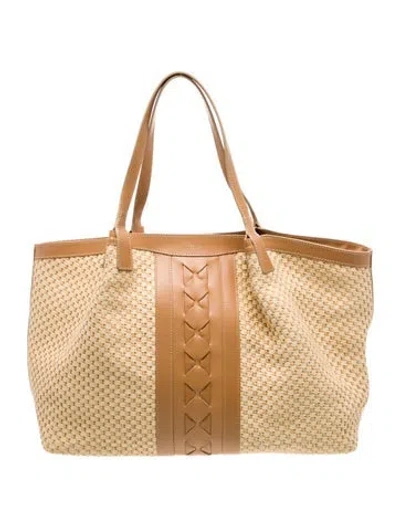 Pre-owned Seraphin Straw Tote In Neutral
