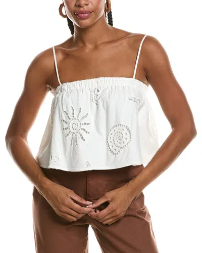 Seraphina Embroidered Lace Top In White