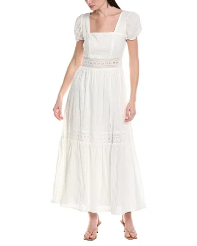 Seraphina Embroidered Midi Dress In White