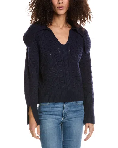 SERAPHINA SERAPHINA JOHNNY COLLAR WOOL-BLEND SWEATER