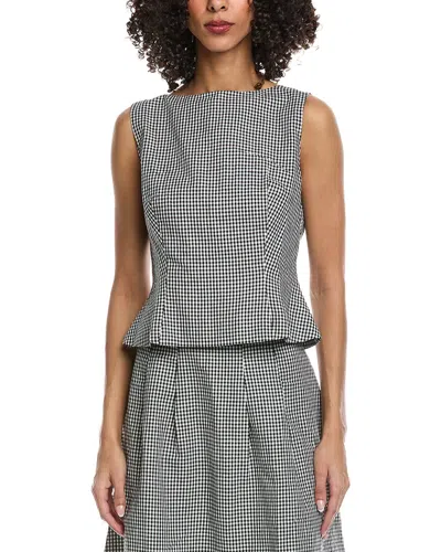 Seraphina Linen-blend Blouson Vest In Black