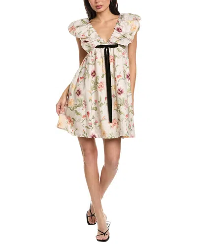 Seraphina Linen Mini Dress In Neutral