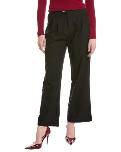 Seraphina Linen-blend Pant In Black