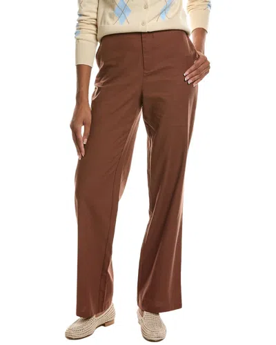 Seraphina Linen-blend Pant In Brown