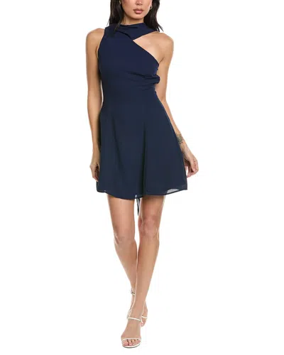 Seraphina One Shoulder Mini Dress In Blue
