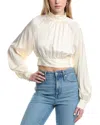 Seraphina Open Back Blouse In Black
