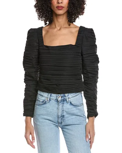 Seraphina Pleated Blouse In Black