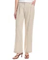 Seraphina Pleated Linen Pant In Multi