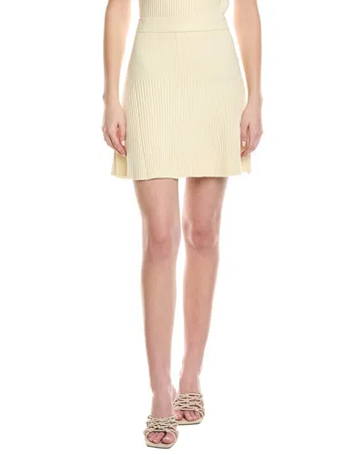 Seraphina Ribbed Mini Skirt In Neutral