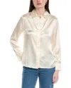 Seraphina Silk Button Top In Neutral
