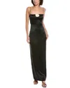 Seraphina Silk Maxi Dress In Black