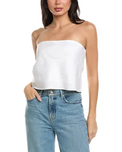 Seraphina Sleeveless Linen Top In White