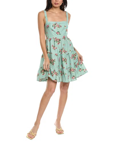 Seraphina Sleeveless Linen-blend Mini Dress In Multi
