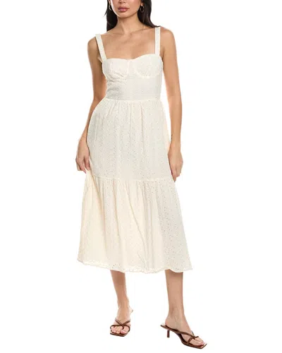 Seraphina Sleeveless Midi Dress In White