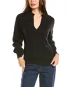 Seraphina Split Neck Sweater In Black