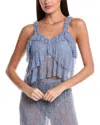 Seraphina Woven Top In Blue