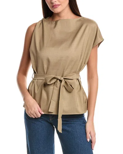Seraphina Woven Top In Brown