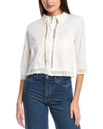 Seraphina Woven Top In White