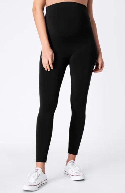 Seraphine 2-pack Over The Bump Maternity Leggings In Black Grey