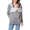 Seraphine 3-in-1 Maternity Zip Hoodie In Dark Grey