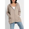 Seraphine 3-in-1 Maternity Zip Hoodie In Taupe