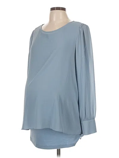 Pre-owned Seraphine 3/4 Sleeve Blouse In Blue