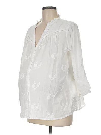 Pre-owned Seraphine 3/4 Sleeve Blouse In White