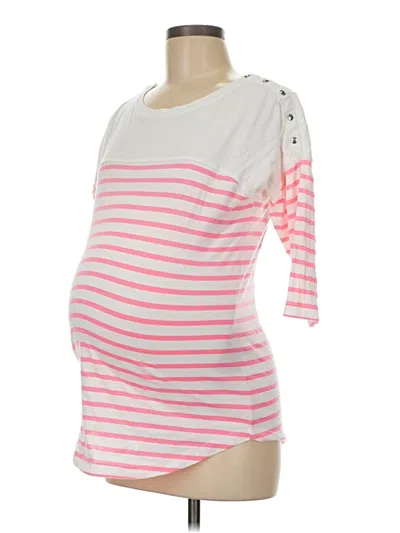 Pre-owned Seraphine 3/4 Sleeve Top Pink Boatneck Tops
