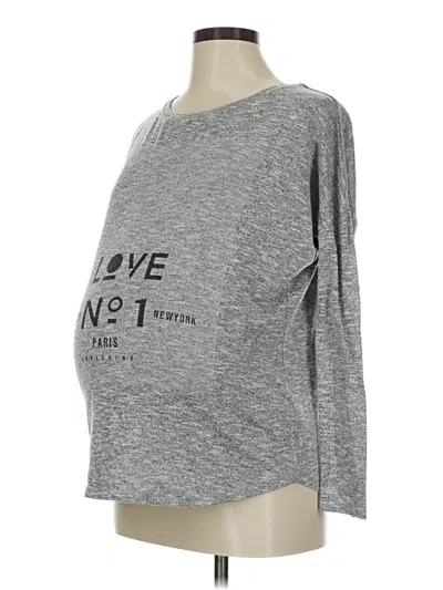 Pre-owned Seraphine 3/4 Sleeve T-shirt In Gray