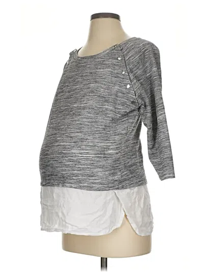 Pre-owned Seraphine 3/4 Sleeve T-shirt In Gray