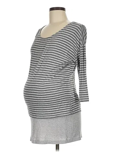 Pre-owned Seraphine 3/4 Sleeve T-shirt In Gray